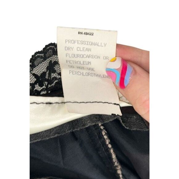 Vintage Gunne Sax Jessica McClintock Black Lace Party Strpls Dress Junior Sz 9 - Picture 7 of 13